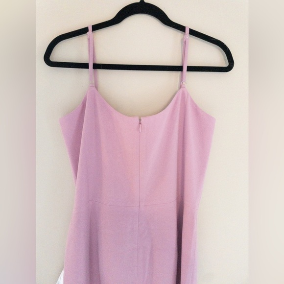 NEW Anthropologie Dress The Population Rory Side-Fringe Midi Dress Pink Rose - Picture 7 of 16